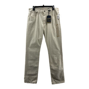 Cremieux Mens Classic Straight Jeans Beige Stretch Pockets Denim 34 x 34 New